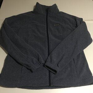 Columbia Fleece Jacket Womens Size XL Full Zip Gray